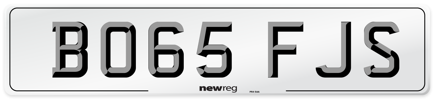 BO65 FJS Number Plate from New Reg